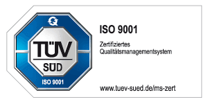 TÜV geprüft ISO 9001 - Zertifiziertes Qualitätsmanagementsystem