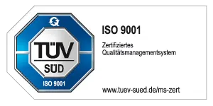 TÜV geprüft ISO 9001 TÜV geprüft ISO 9001 - Zertifiziertes Qualitätsmanagementsystem